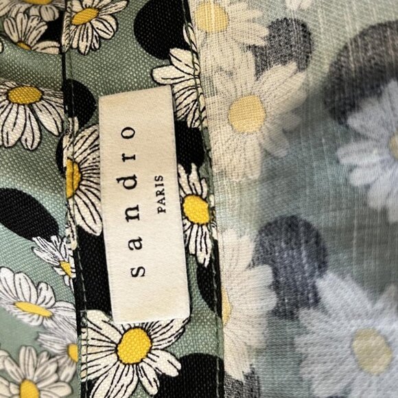 SANDRO NWOT FLORAL POLKA DOT DRESS - Picture 12 of 14